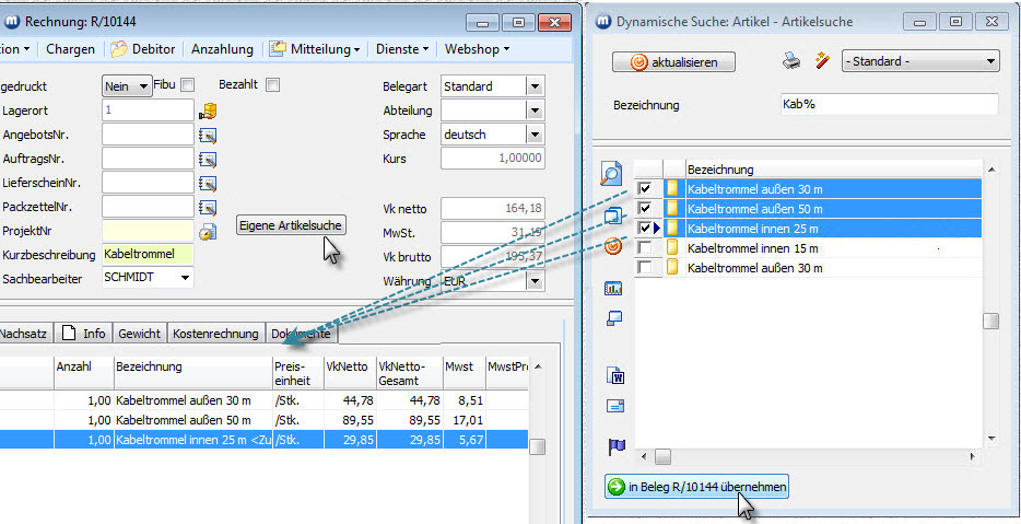 Vergrößern Sie das Bild durch Mausklick
